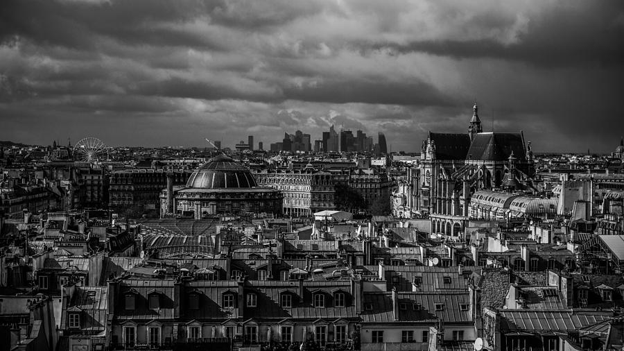 Saint-Chapelle Cathedral and Paris Skyline Photograph by Lawrence S Richardson Jr