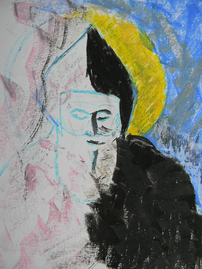 Saint Charbel Drawing by Marwan George Khoury