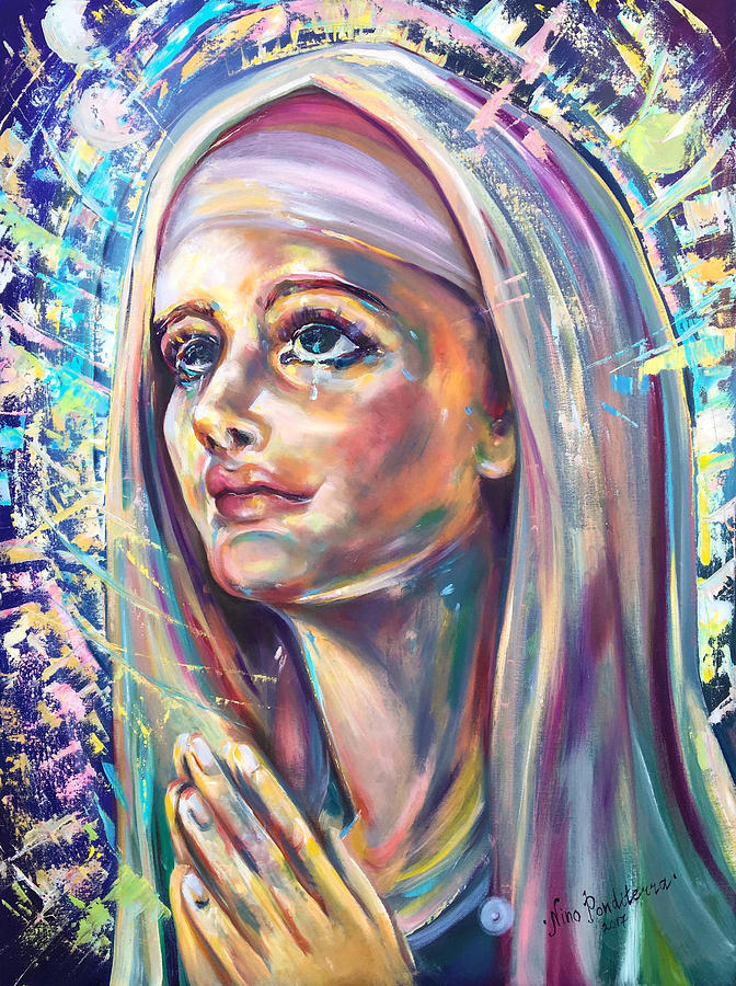 Saint Claire Painting - Saint Clare of Assisi by Nino Ponditerra