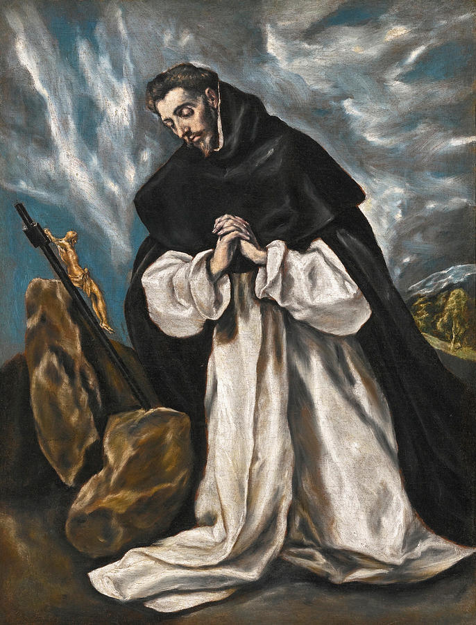 Saint Dominic in Prayer Painting by El Greco