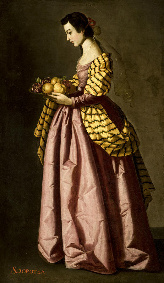 Saint Dorothy Painting by Francisco de Zurbaran