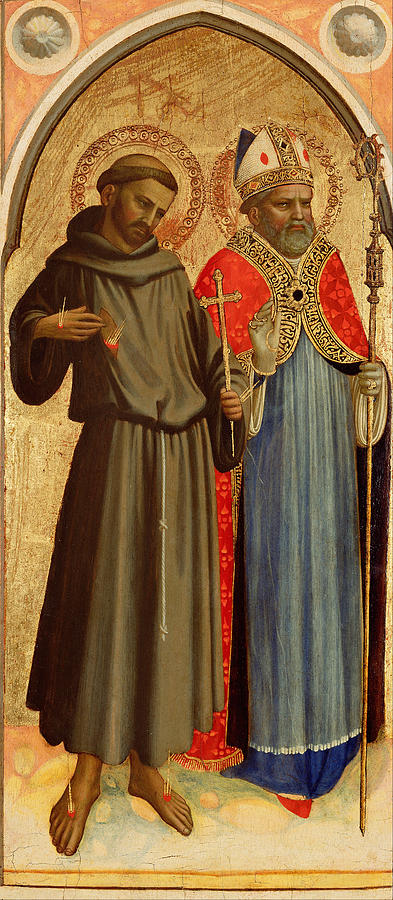 Saint Francis And A Bishop Saint Painting By Fra Angelico - Fine Art 