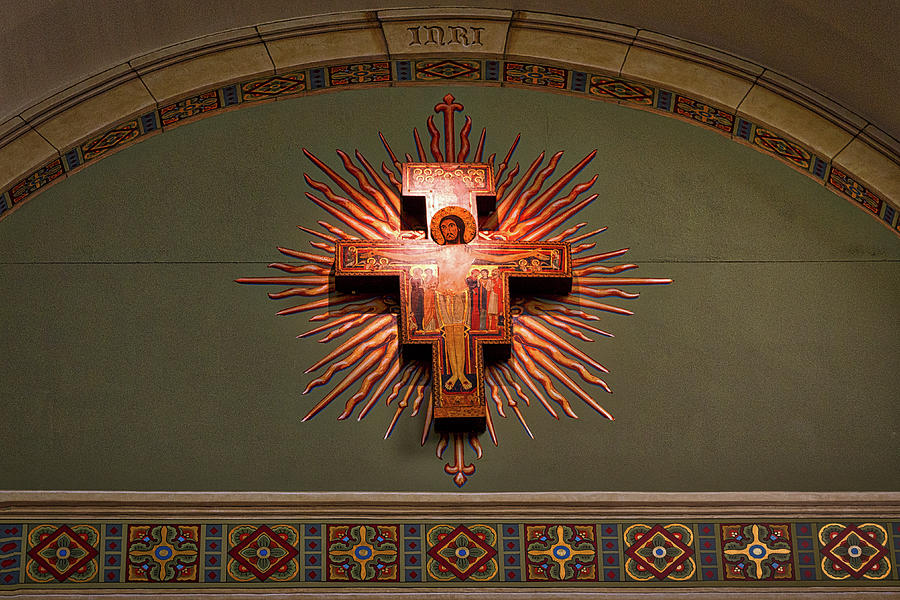Saint Francis Cathedral Crucifix - Santa Fe Photograph by Stuart Litoff