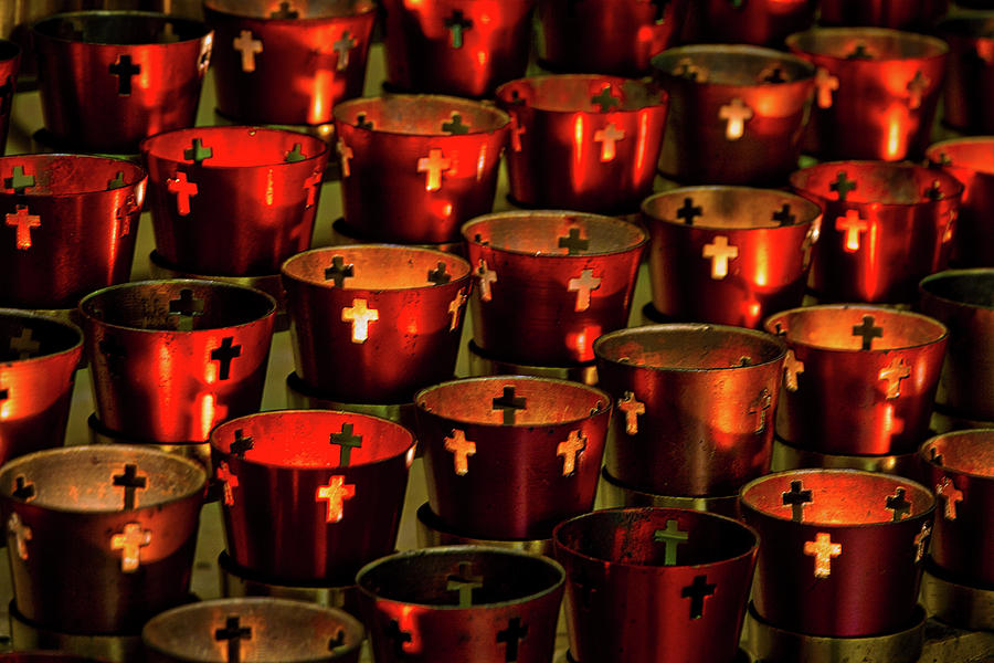 Saint Francis Cathedral Votive Candles Photograph by Stuart Litoff