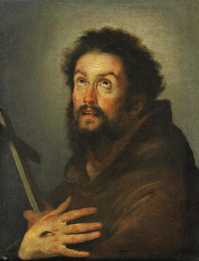Bernardo Strozzi Painting - Saint Francis in Ecstasy by Bernardo Strozzi