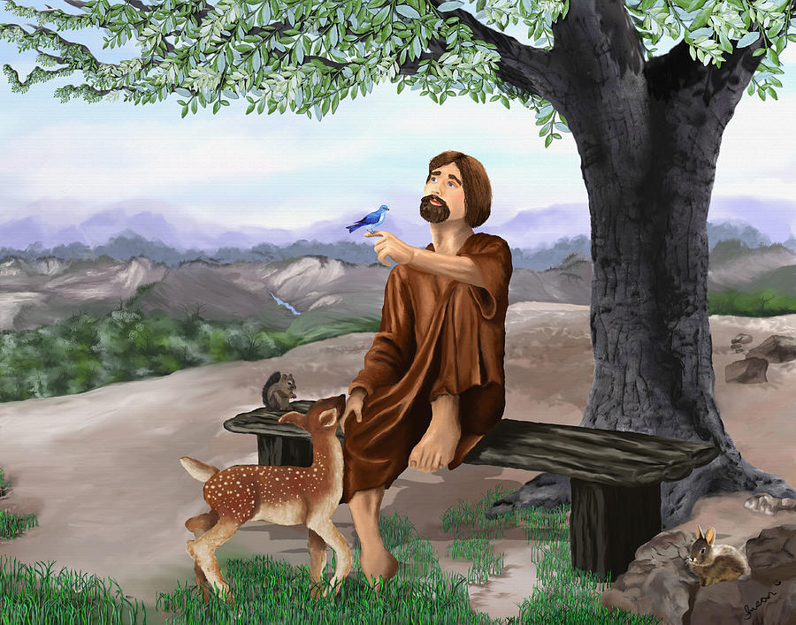 Saint Francis Painting by Susan Kinney