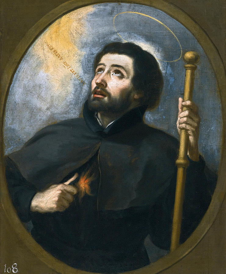 Saint Francis Xavier Painting by Studio of Bartolome Esteban Murillo