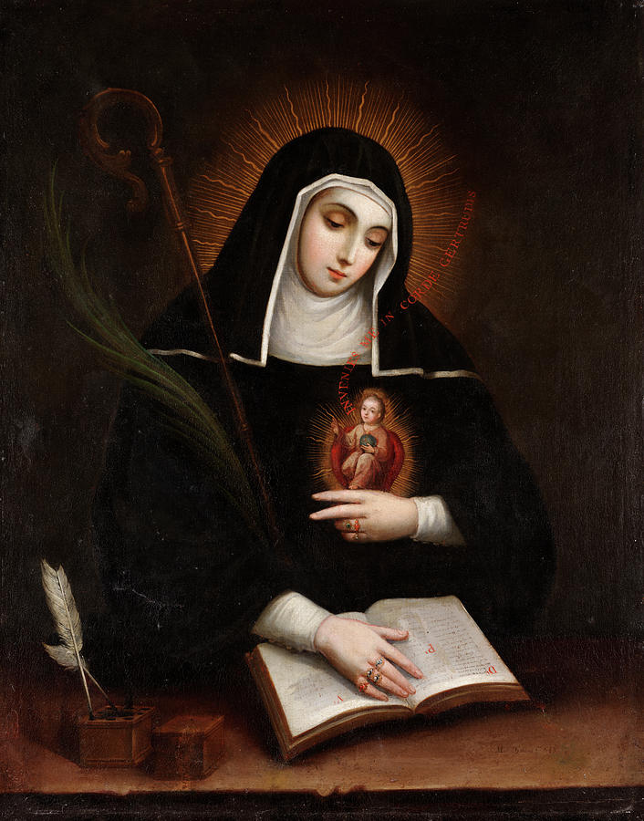 Saint Gertrude Painting by Celestial Images