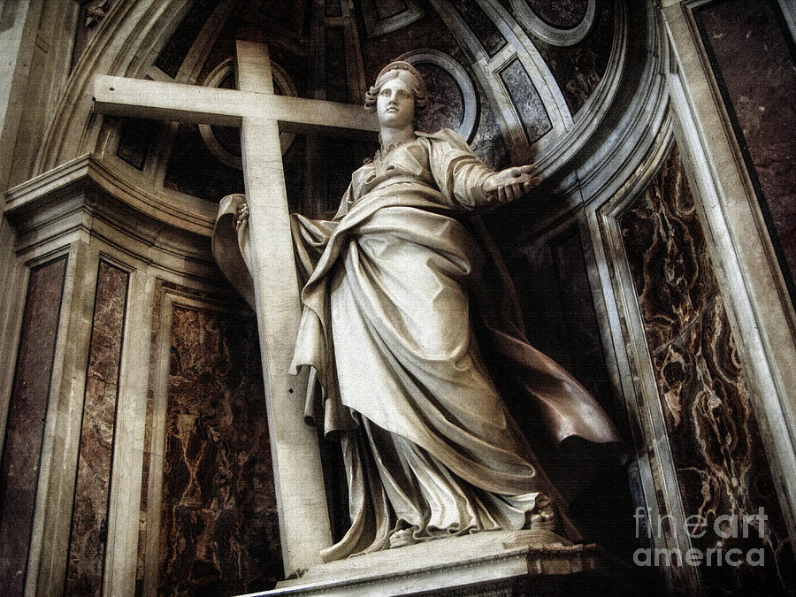 Saint Helena statue inside Saint Peter s Basilica Rome Italy Photograph by Daliana Pacuraru