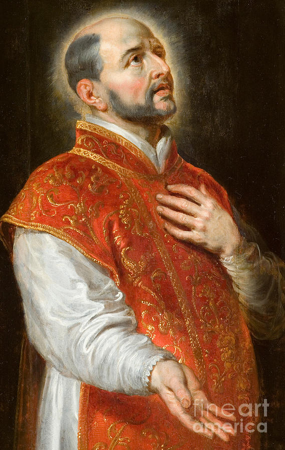 Portrait Painting - Saint Ignatius by Rubens by Peter Paul Rubens
