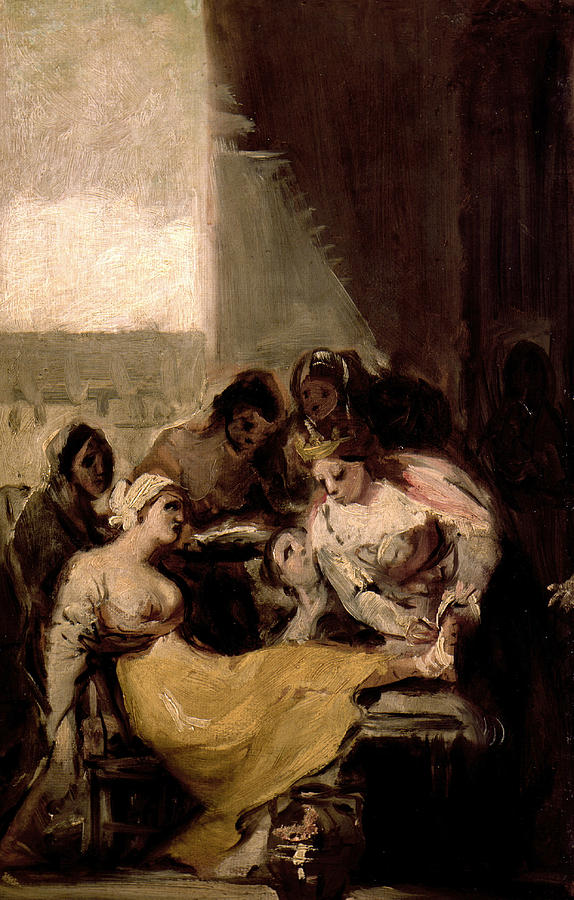 Saint Isabel of Portugal Healing the Wounds of a Sick Woman Painting by Francisco Goya