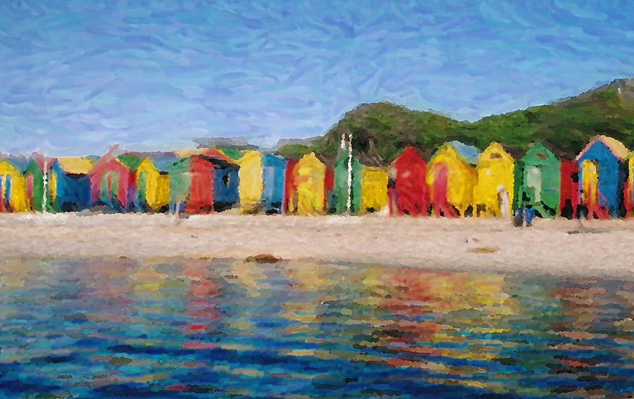 Saint James beach, Cape Town Digital Art by Vincent Franco
