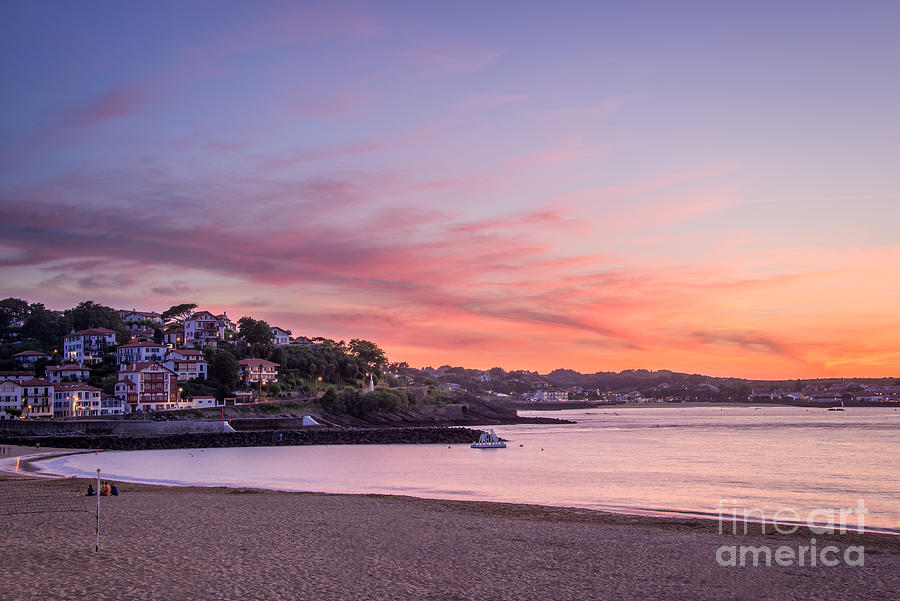 Sunset Photograph - Saint Jean de Luz, Basque country, France by Delphimages Photo Creations