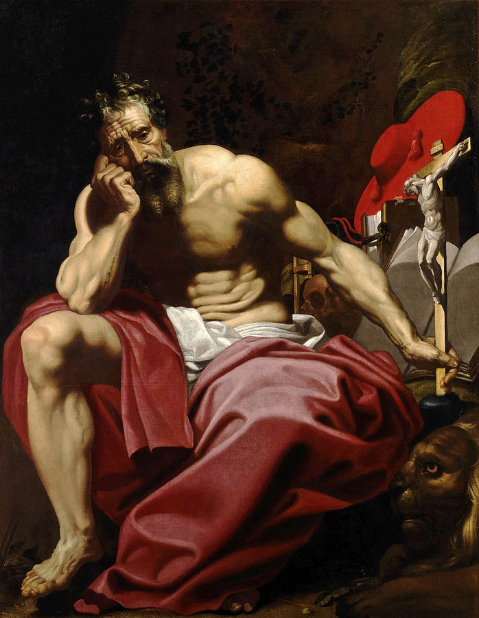 Saint Jerome Painting by Abraham Janssens