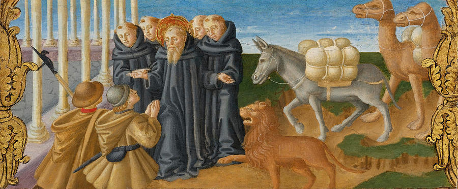 Saint Jerome and the Donkey Painting by Zanobi Machiavelli