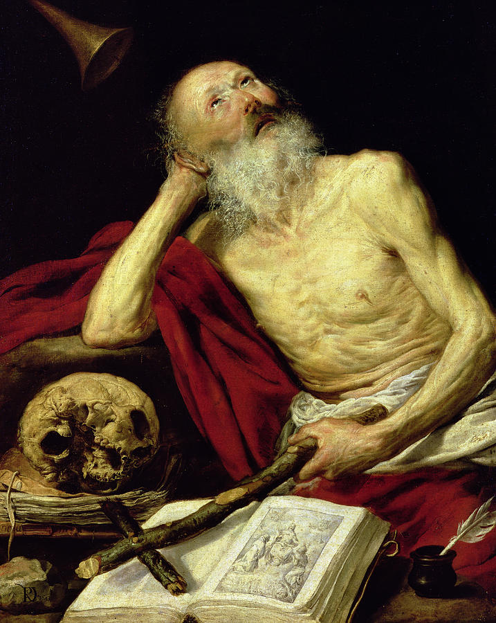 Skull Painting - Saint Jerome by Antonio Pereda y Salgado