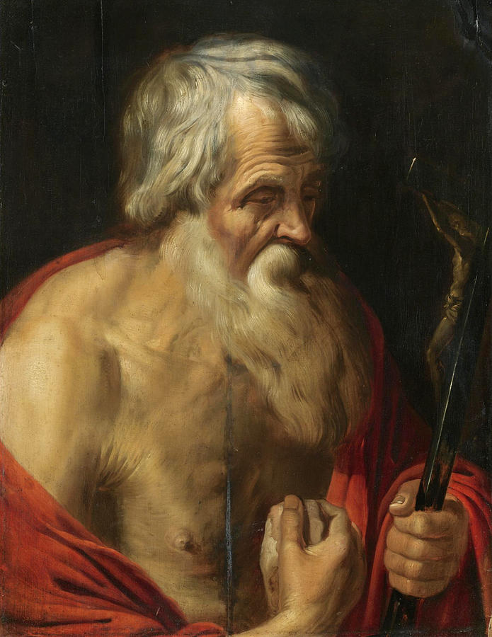 Saint Jerome #2 Painting by Artus Wolffort