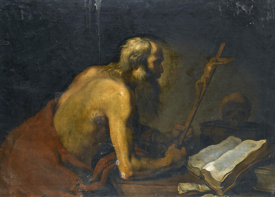 Saint Jerome Painting by Claude Vignon