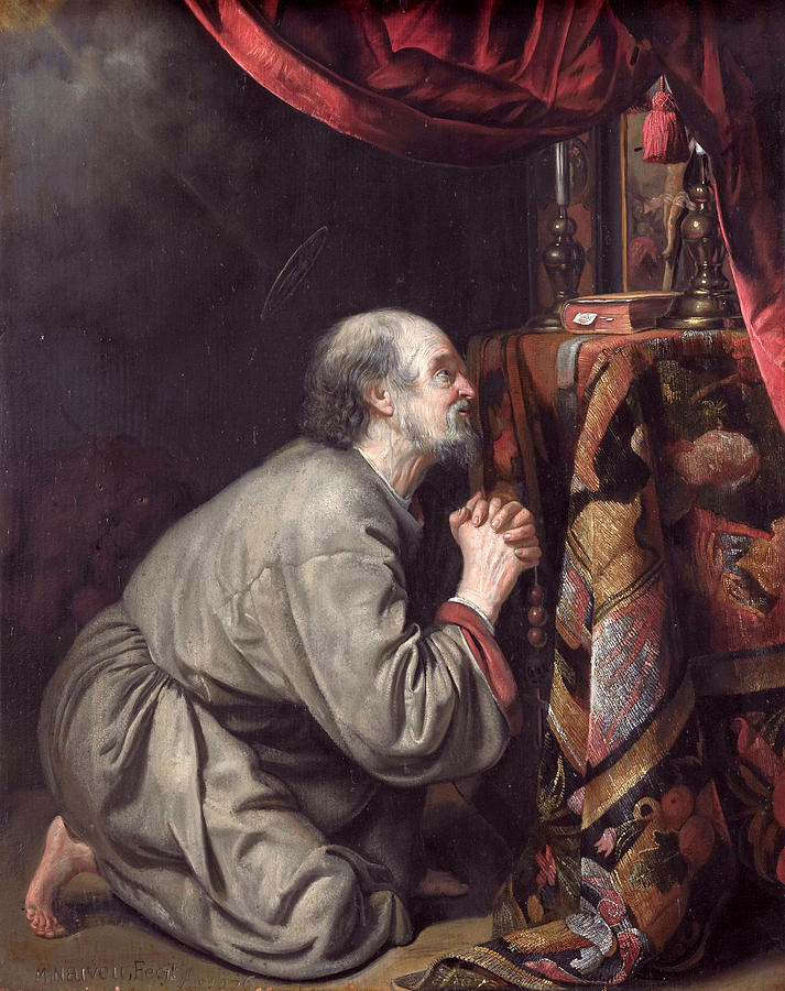 Saint Jerome  Painting by Matthijs Naiveu