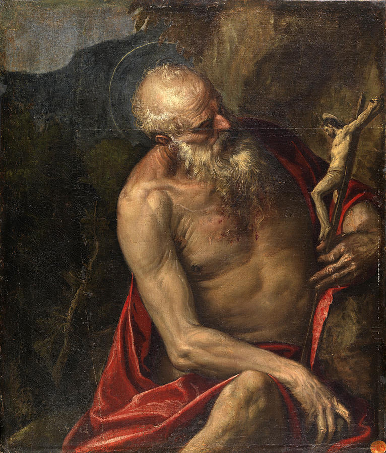 Saint Jerome meditating Painting by Paolo Veronese