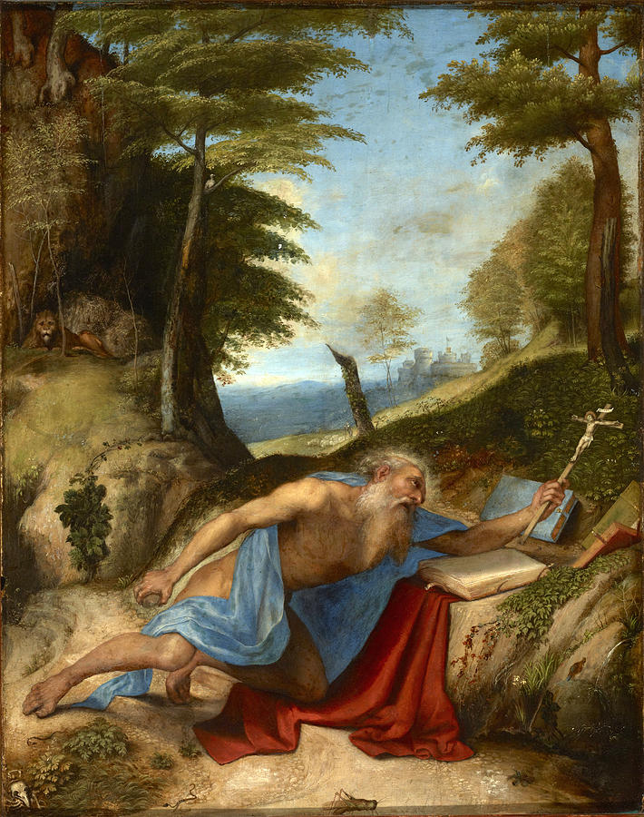 Lorenzo Lotto Painting - Saint Jerome Penitent by Lorenzo Lotto