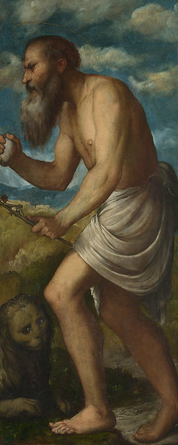Saint Jerome Painting by Romanino