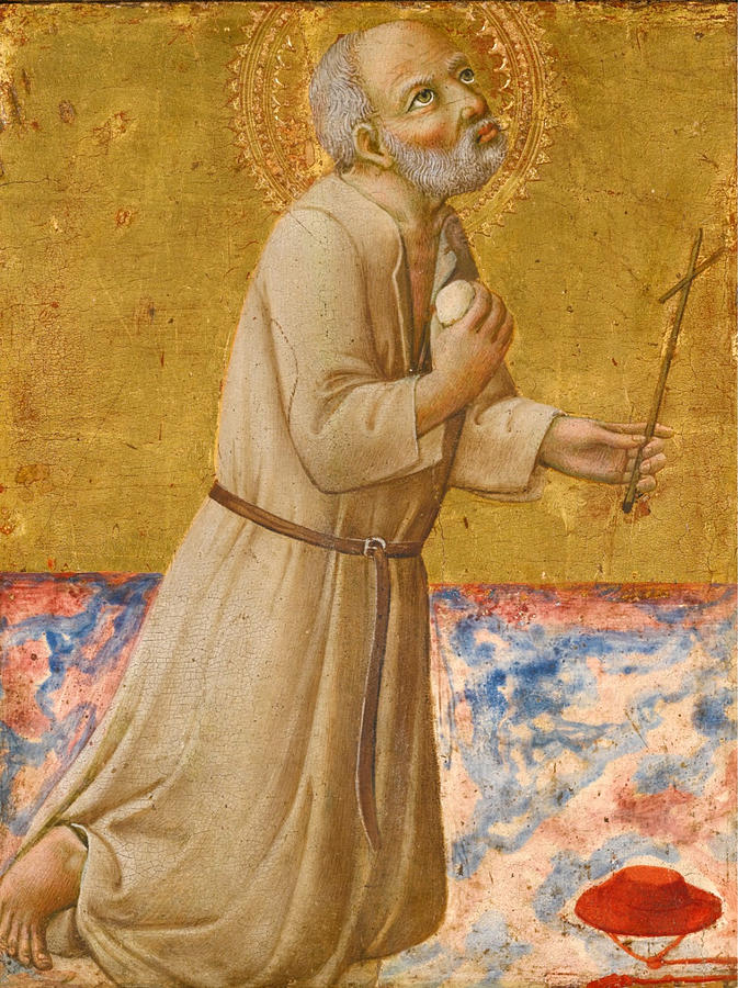 Saint Jerome Painting by Sano di Pietro