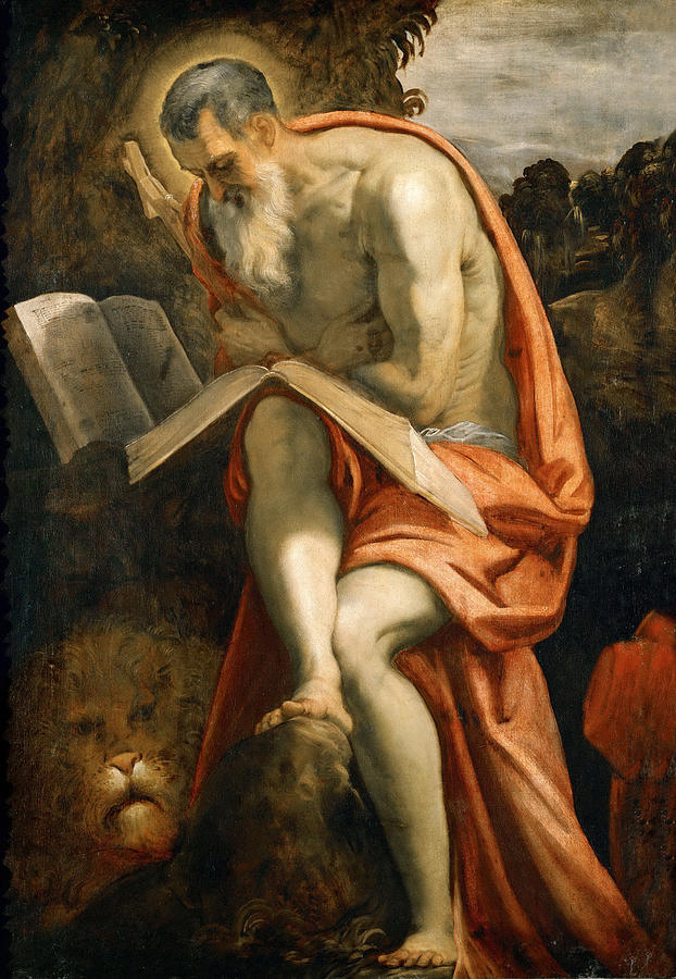 Saint Jerome Painting by Tintoretto
