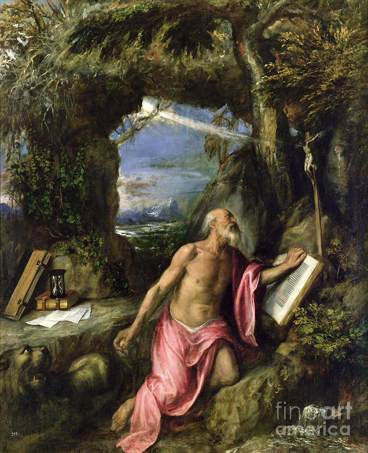 Saint Jerome Painting by Titian