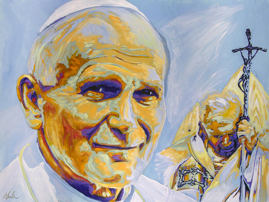 Saint John Paul II Painting by Steve Gamba