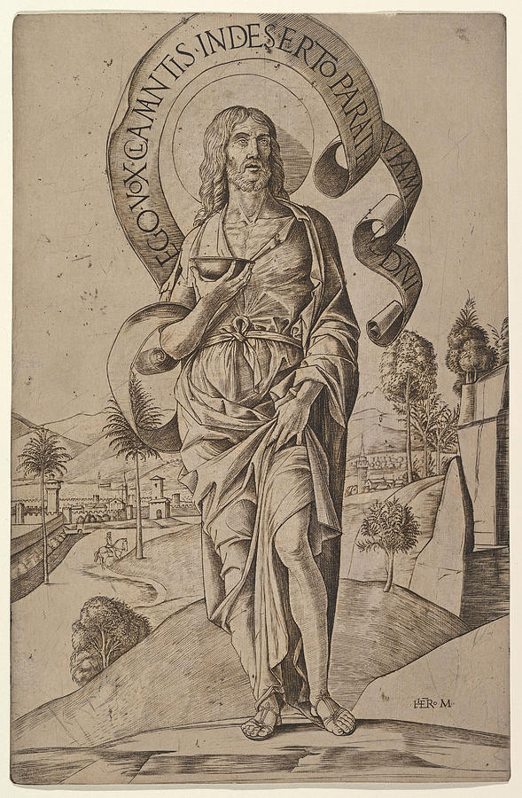 Saint John the Baptist Drawing by Girolamo Mocetto Fine Art America
