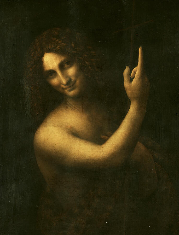 Saint John the Baptist, from 1513-1516 Painting by Leonardo da Vinci