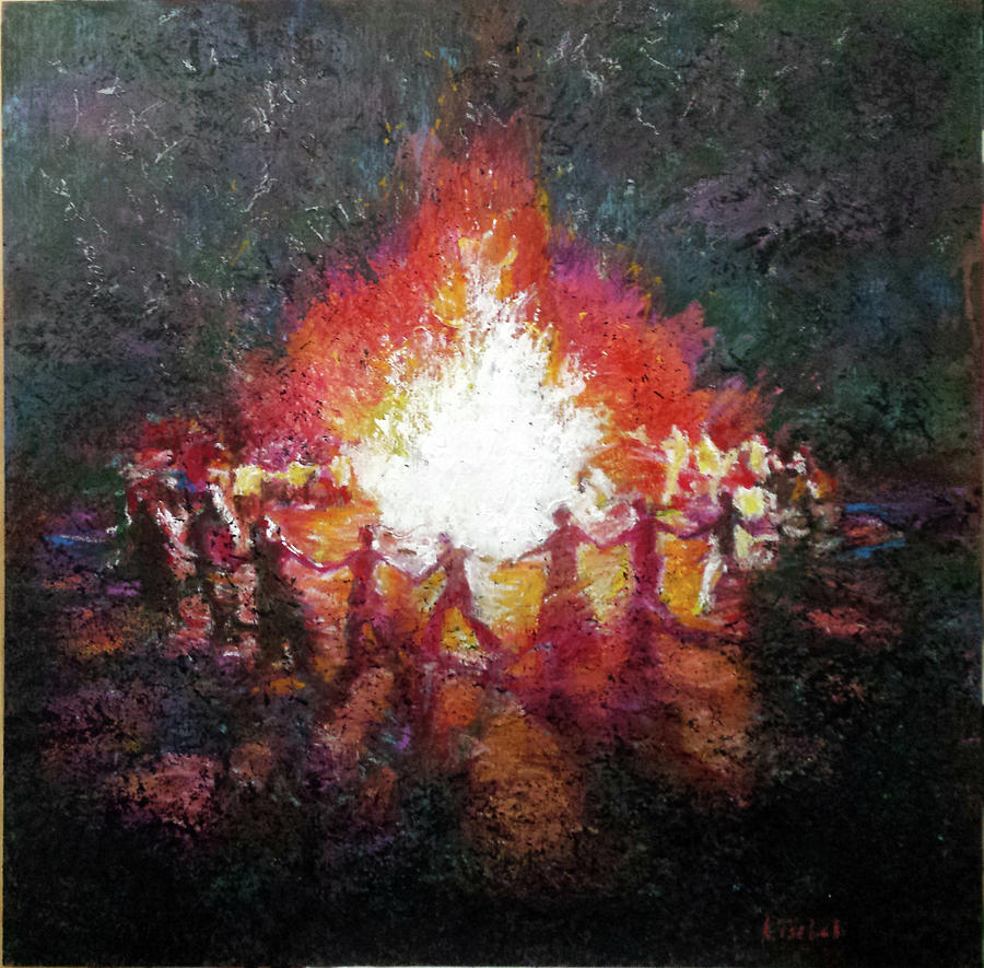 Saint John's Fires Painting by Tsebeli Katerina - Fine Art America