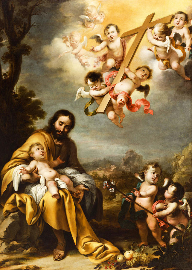 Saint Joseph and Baby Jesus 1670 Photograph by Munir Alawi