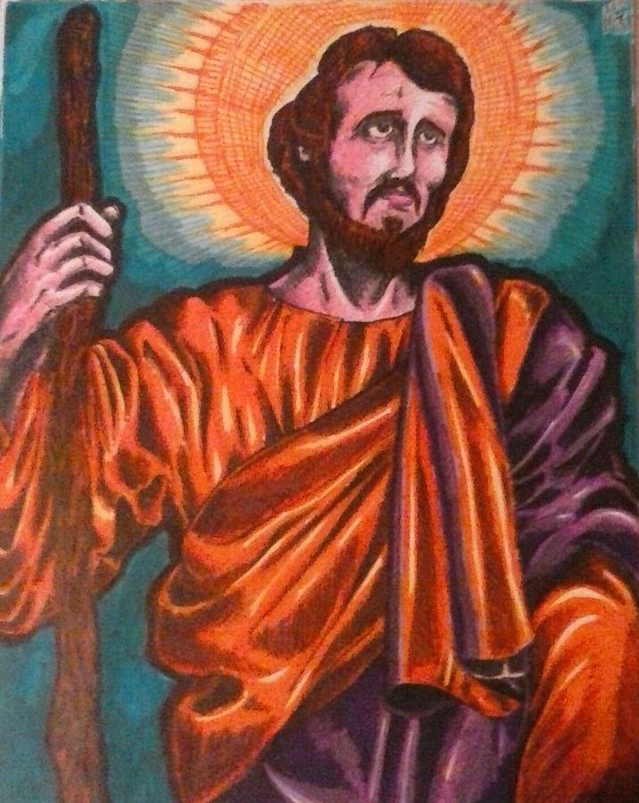 Saint Joseph Drawing by Michael Toth