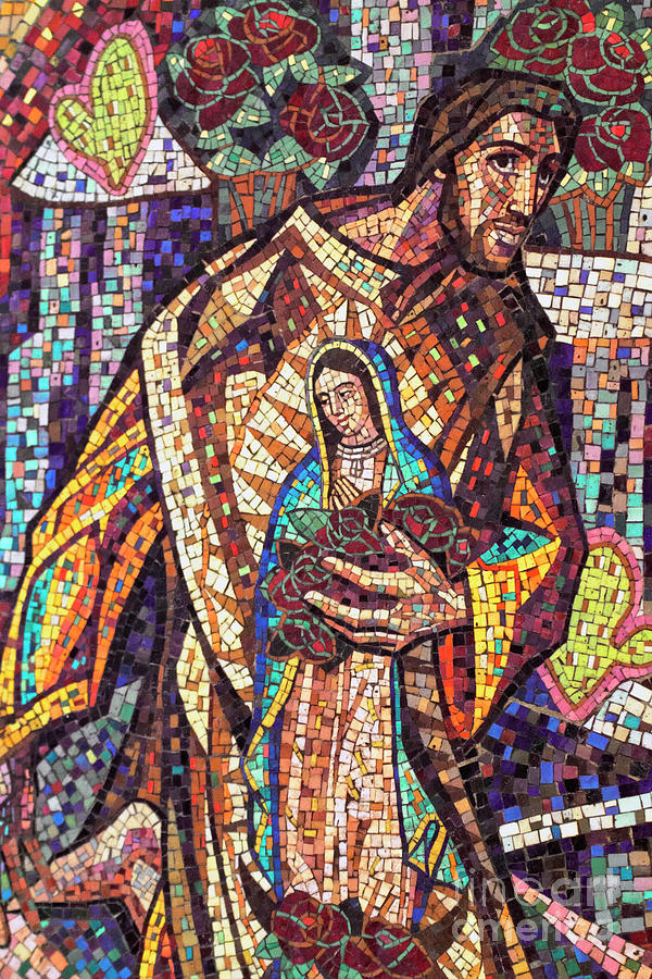 Saint Juan Diego and Our Lady of Guadalupe Mosaic Photograph by Davy Cheng
