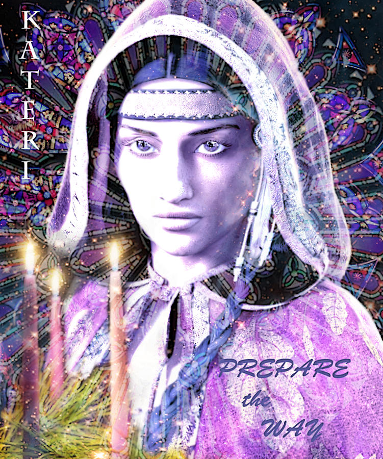 Saint Kateri Advent Poster Painting by Suzanne Silvir