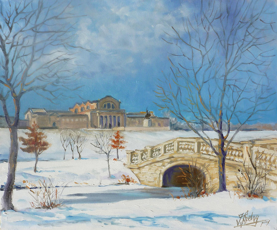 Saint Louis Forest Park Frosty Morning Painting by Irek Szelag
