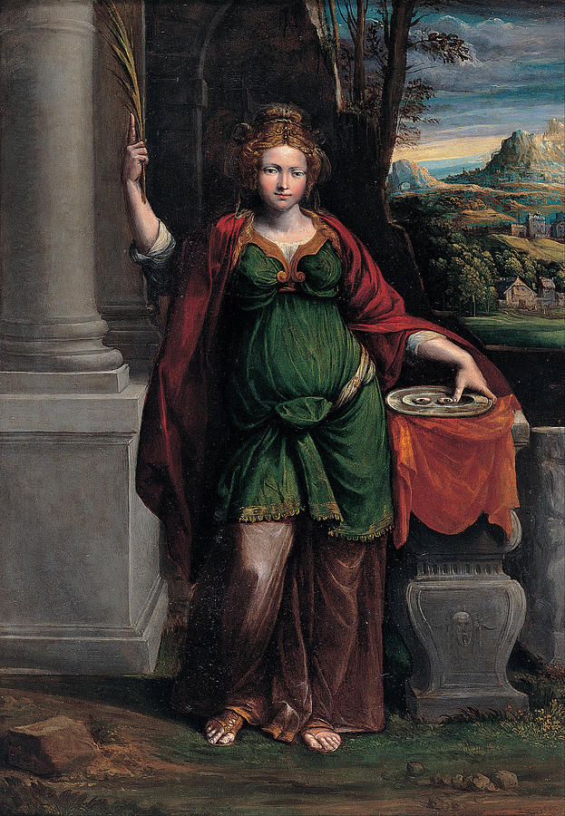Saint Lucy Painting by Benvenuto Tisi