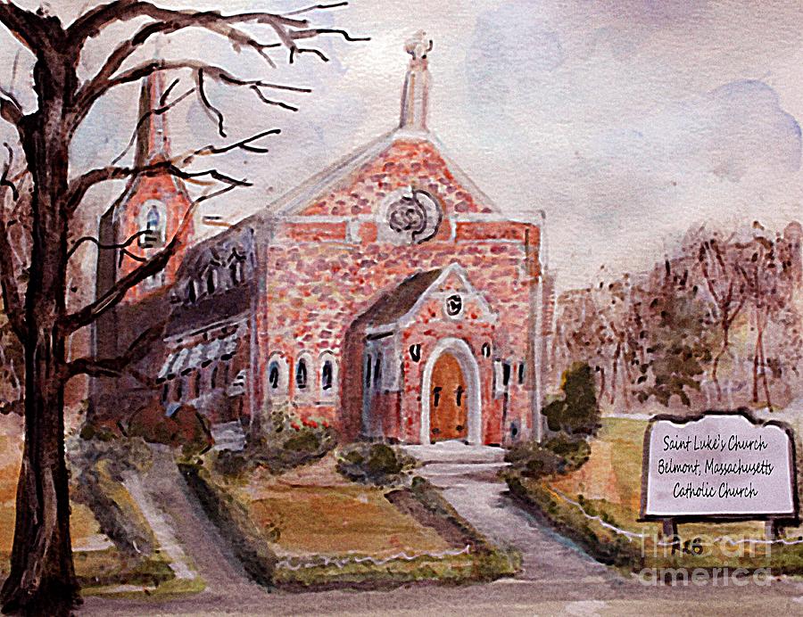 Saint Lukes Church Painting by Rita Brown
