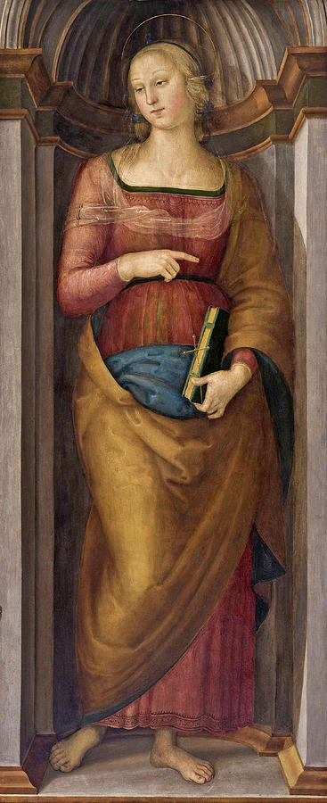 Saint Margaret of Antioch Painting by Pietro Perugino