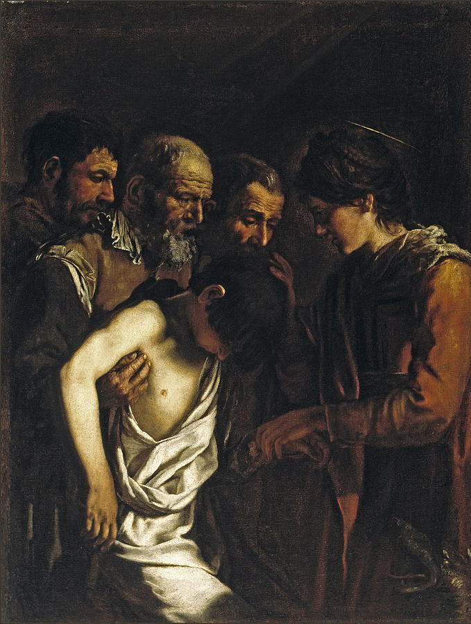 Saint Margaret Resurrecting a Young Man Painting by Giovanni Serodine Saint Margaret Resurrecting a Young Man Painting by Giovanni Serodine