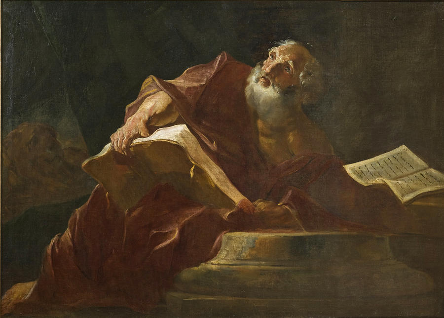 Saint Mark the Evangelist Painting by Louis Cretey