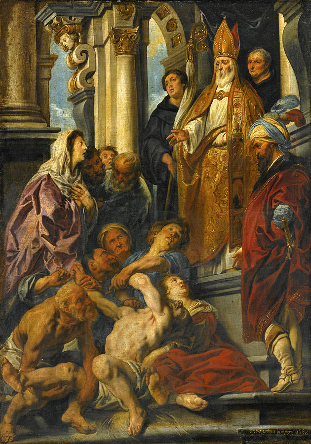 Saint Martin Healing the Possessed Man Painting by Jacob Jordaens