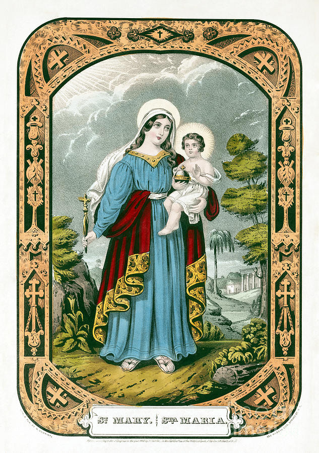 SAINT MARY, c1846.  Drawing by Granger
