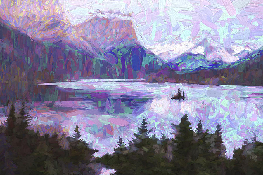 Glacier National Park Digital Art - Saint Mary Colors II by Jon Glaser