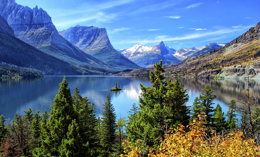 Saint Mary Lake In Glacier National Park Photograph by Carolyn Derstine