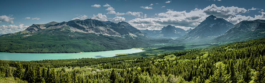 Saint Mary Lake Panorama Photograph by Teresa Wilson