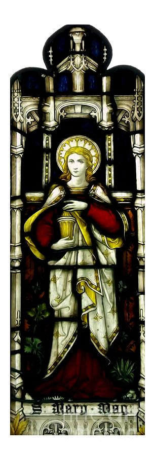 Saint Mary Magdalene Stained Glass Window Soft Effect Photograph by Rose Santuci-Sofranko
