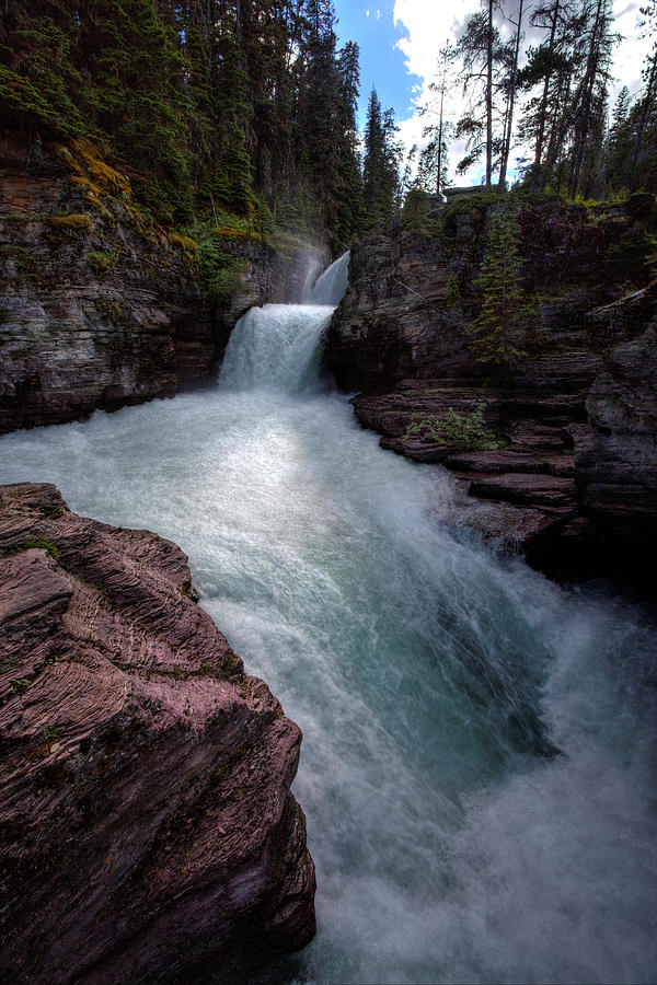 St. Mary Falls Photograph by David Andersen